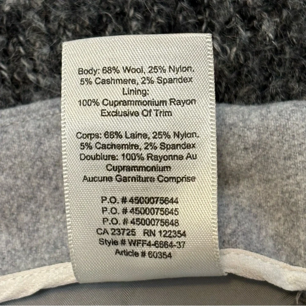 WILFRED Sz 4 Chambery Pants Grey Pleated Trousers Wool Cashmere Blend By Aritzia - Picture 9 of 15